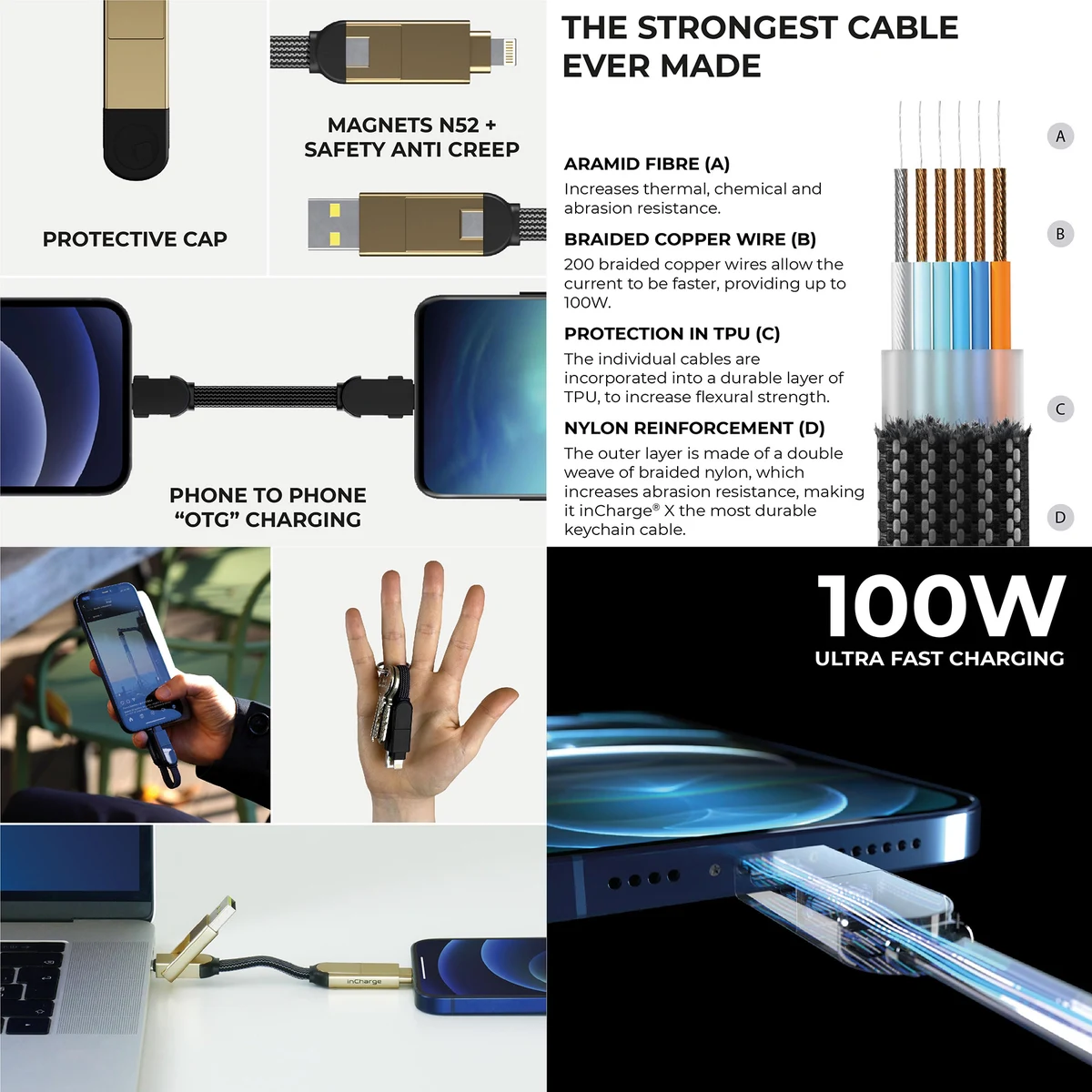 Portable Keychain Charger Cable 1