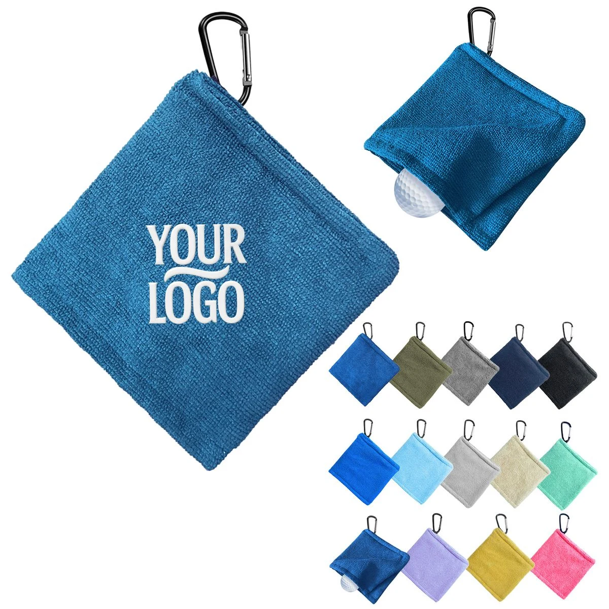 Cotton Golf Cleaning Towel With Clip 1