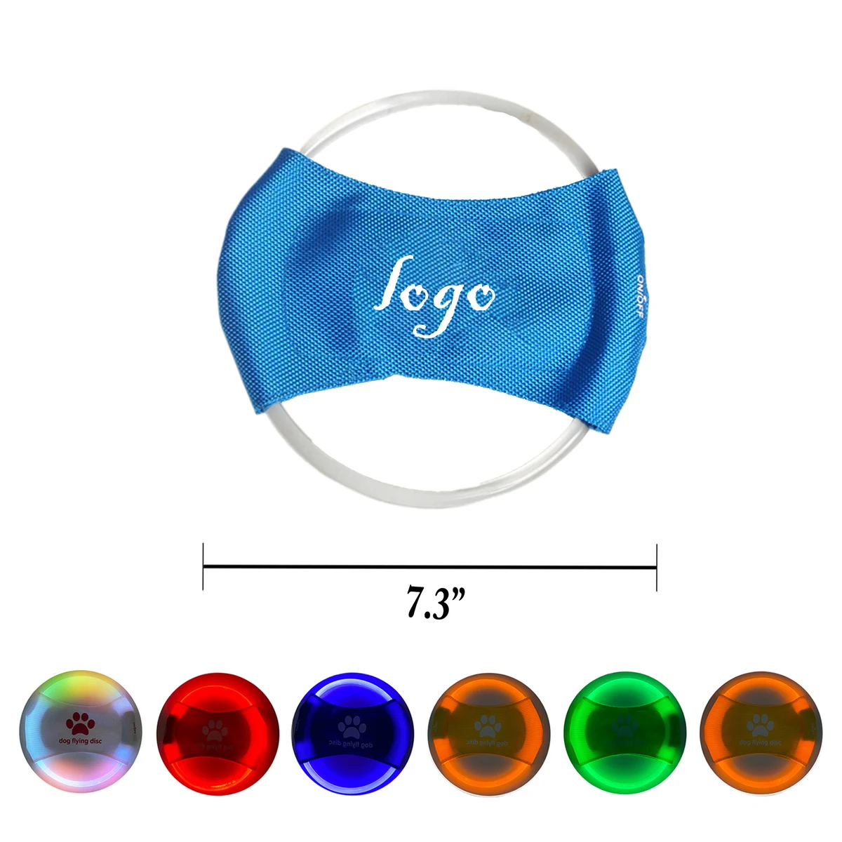 LED Rechargeable Glow Dog Flying Disc 1