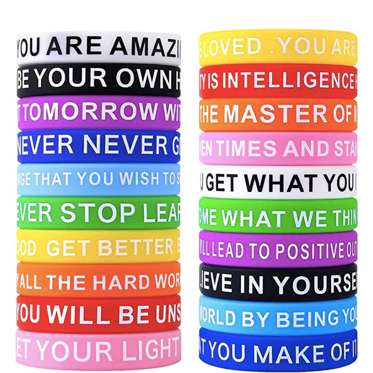 Multicolor Silicone Bracelet 100pcs 1