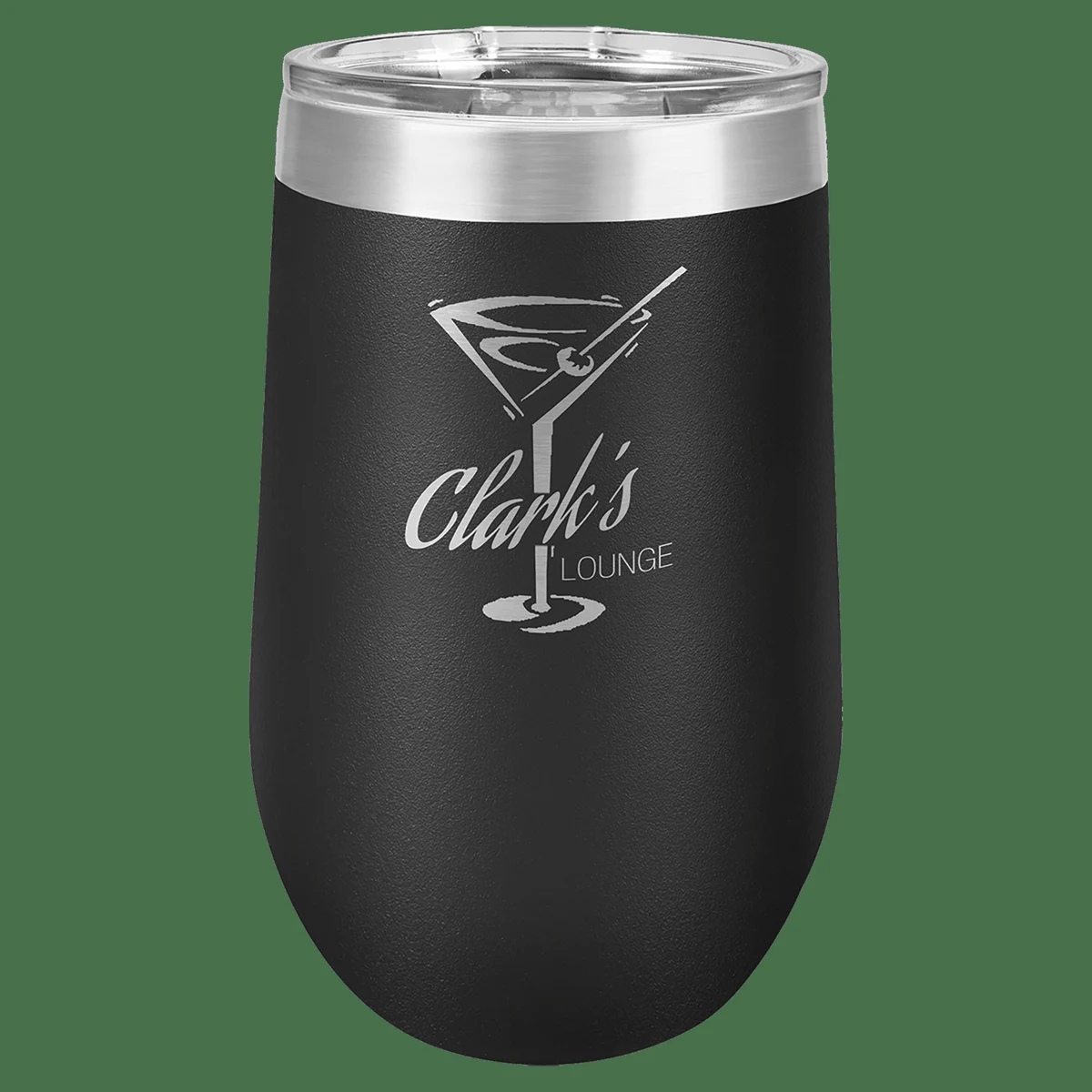 Polar Camel 16 oz. Black Vacuum Insulated Stemless Tumbler with Lid 1