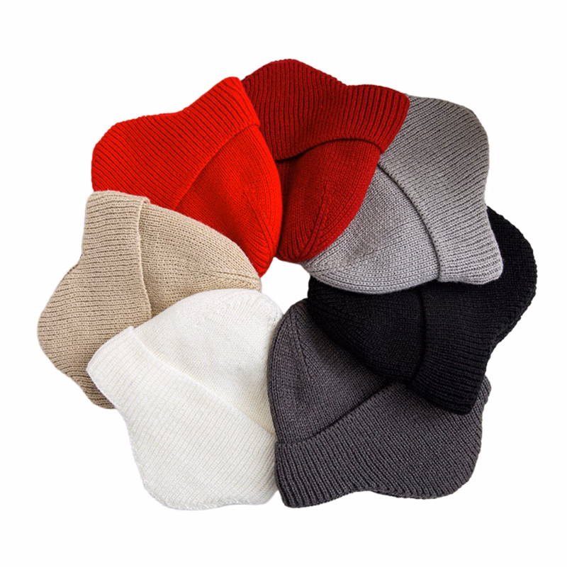 Children's Solid Color Knitted Hat With Ear Protection
