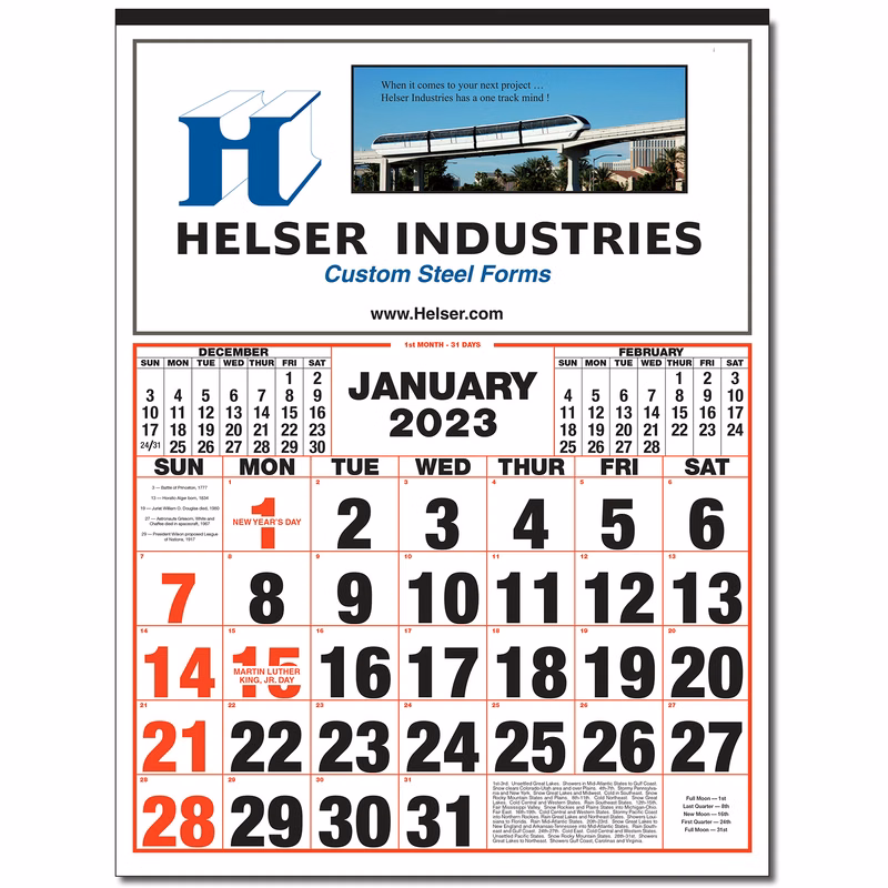 Mini Wall BIG Number Calendar