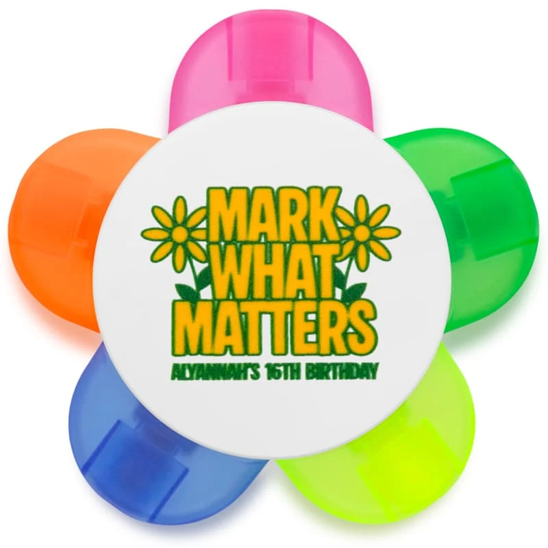 Custom Multi-Color Flower Highlighters 1