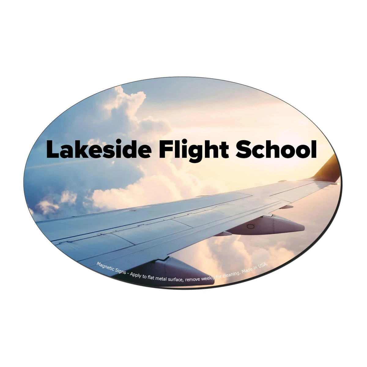 Oval 4" x 6" Magnetic Sign - Full-Color 1