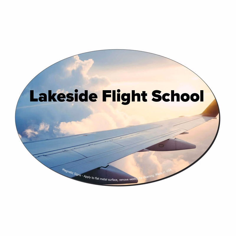 Oval 4" x 6" Magnetic Sign - Full-Color
