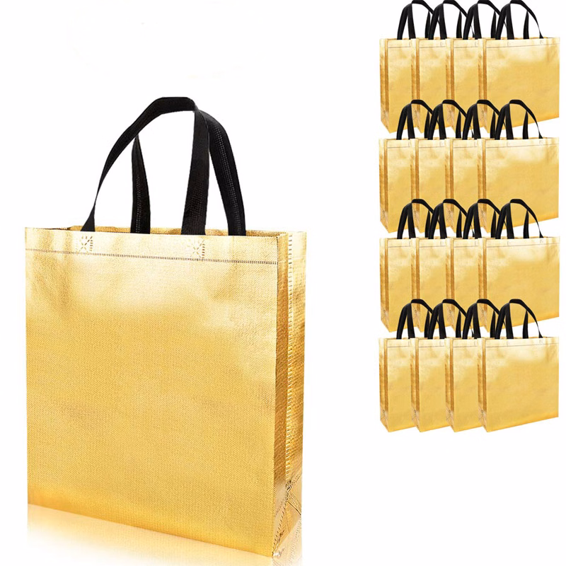 Metallic Non-Woven Shopper Tote Bag