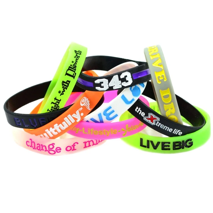 Color Filled Silicone Wristband 1