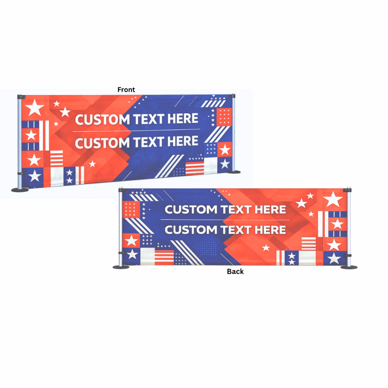 5' Tent Side Rail Double Full Color Dye Sub