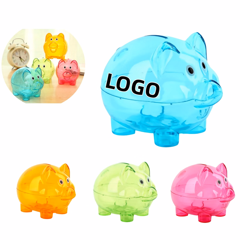 Transparent Plastic Piggy Bank