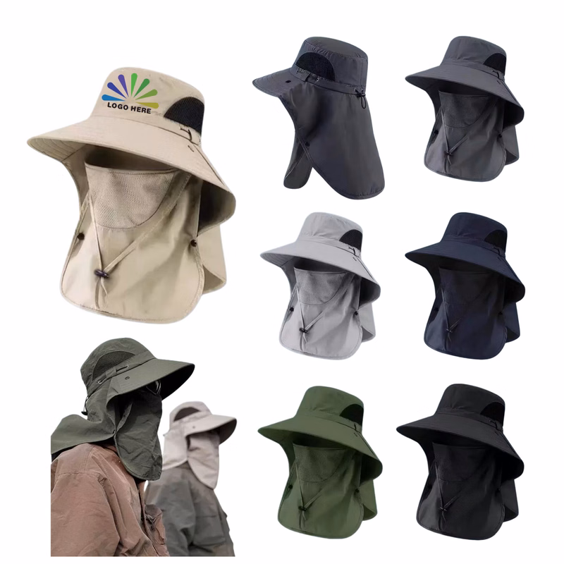 Outdoor Sun Hat With Detachable Face Cover & Neck Flap