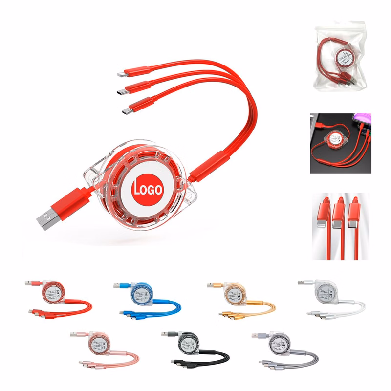 Retractable 3 in 1 Multiple Charging Cable