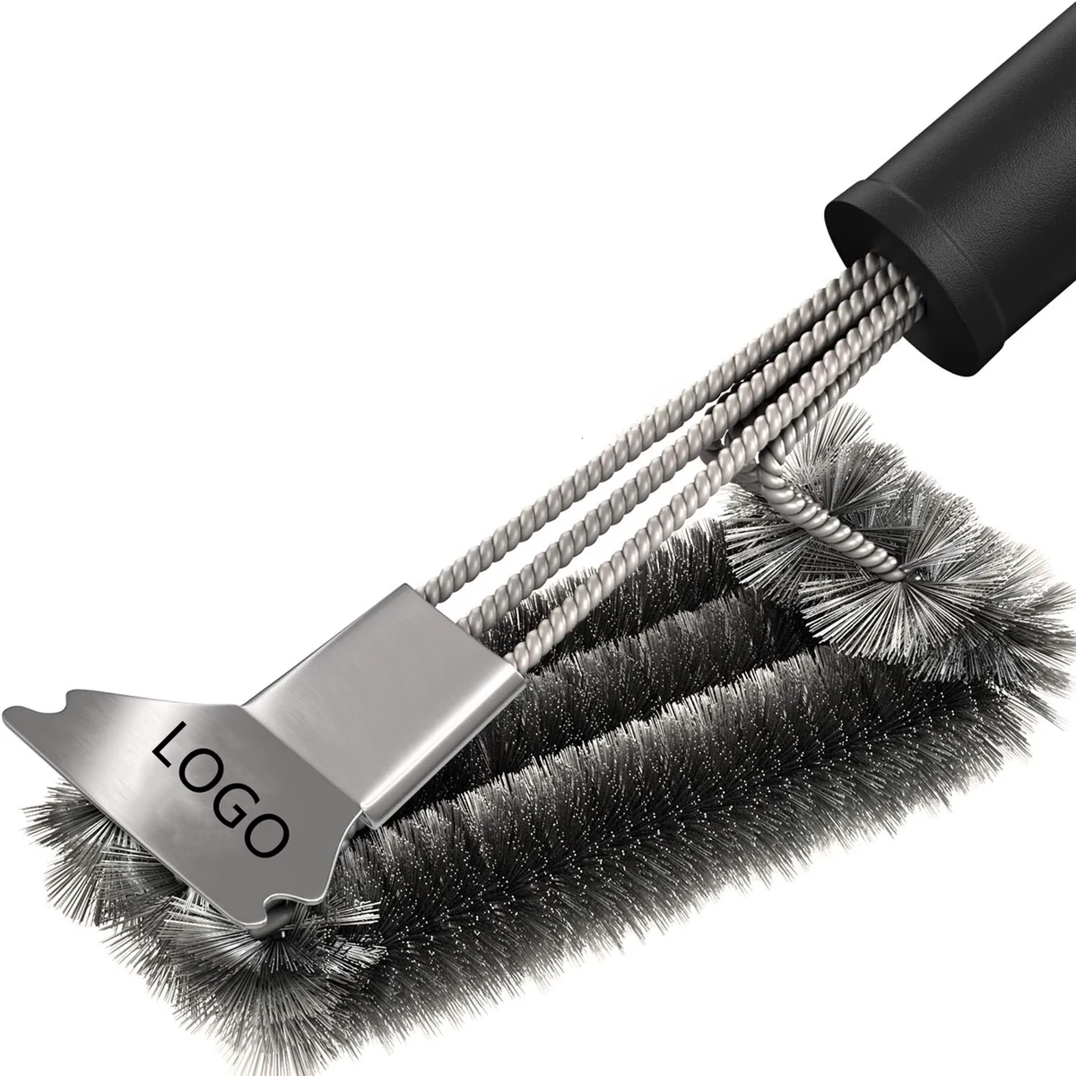 18" Stainless Steel Grill Brush And Scraper 1