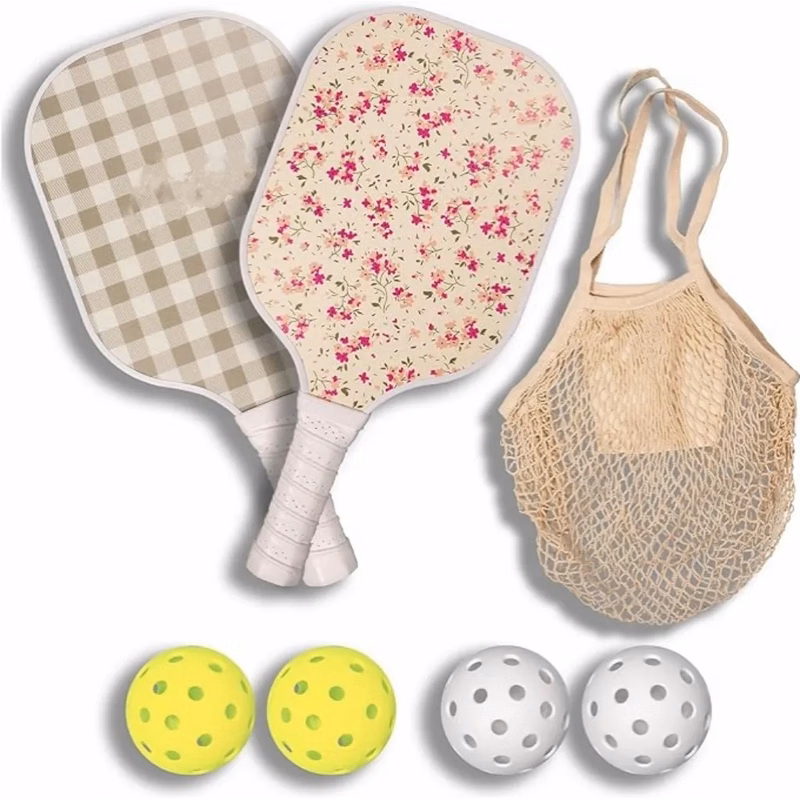 Premium Wooden pickleball racket set