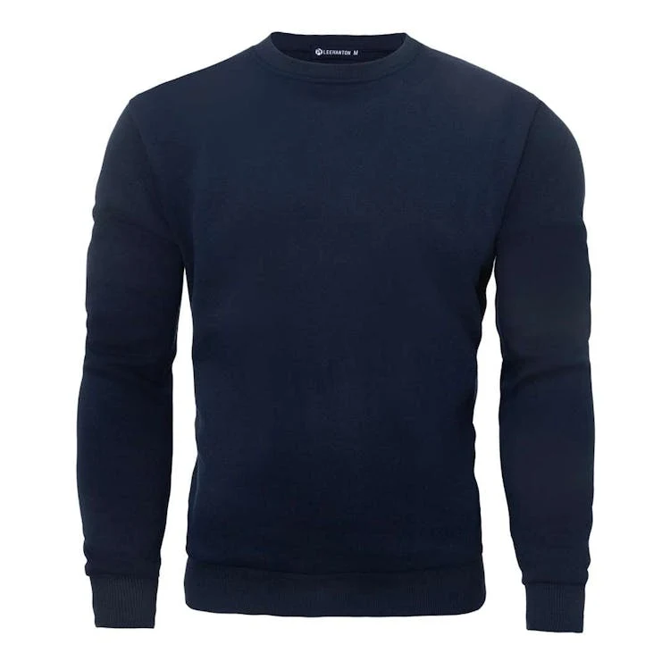Men's Fleece Crew Neck Sweatshirts - Size 2XL Navy, custom hoodie or sweatshirt with logo imprint 1