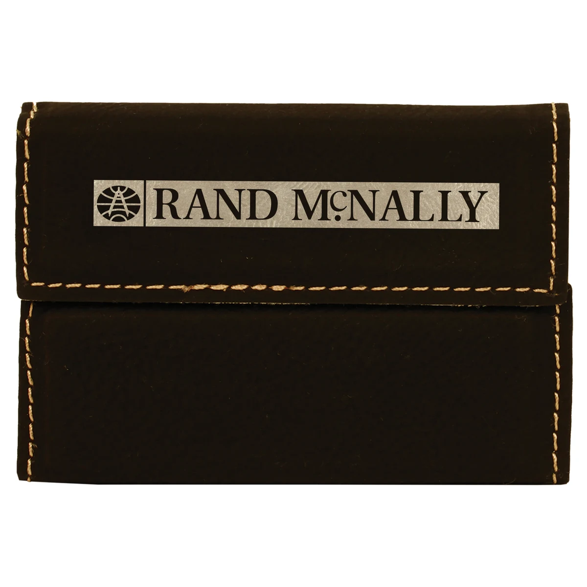Laser Engraved Leatherette Business Card Hard Case Holder (3.75"x2.75") 1