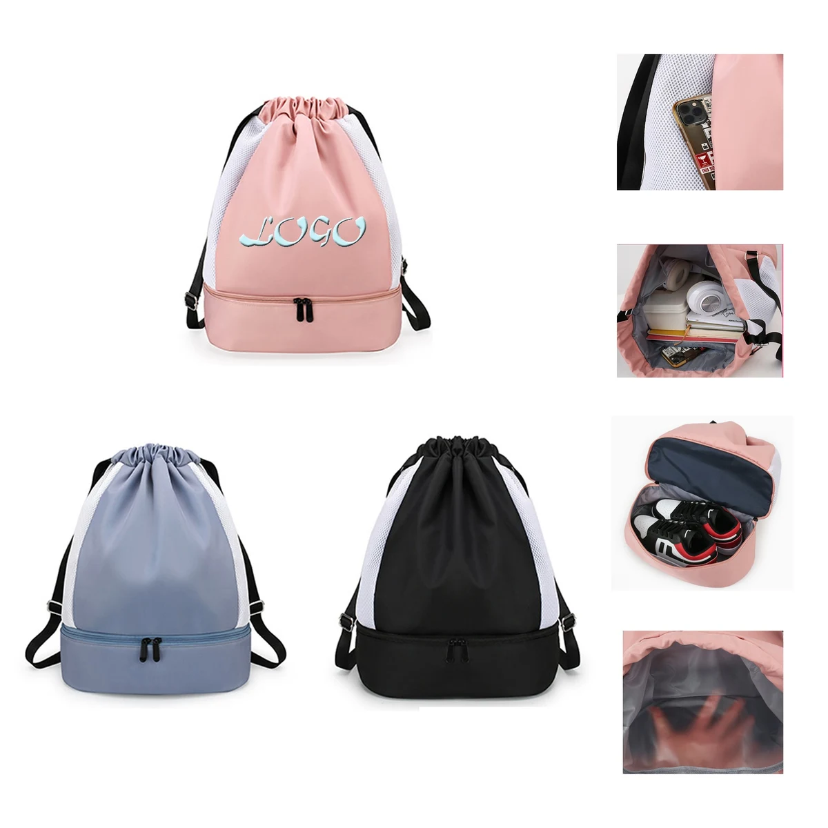 Multifunctional Drawstring Backpack 1