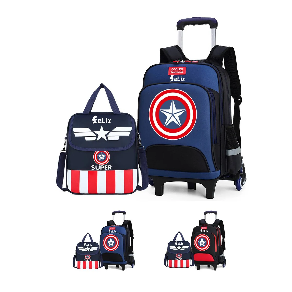 Captain America Rolling Schoolbag 1