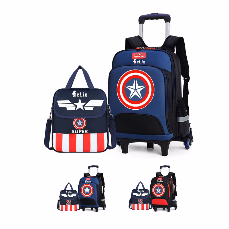Captain America Rolling Schoolbag