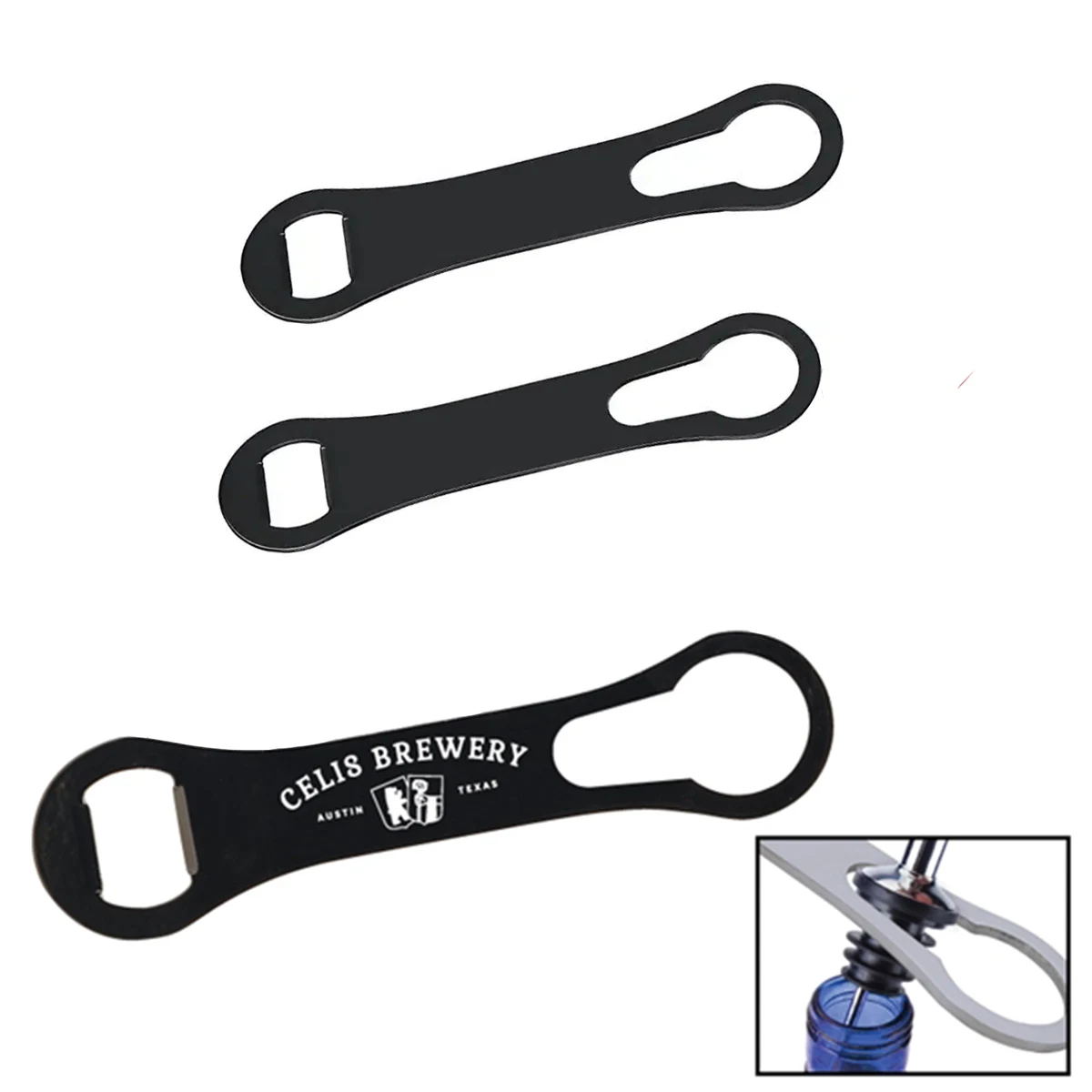Dog Bone Style Steel Opener with Pour Spout Remover 1