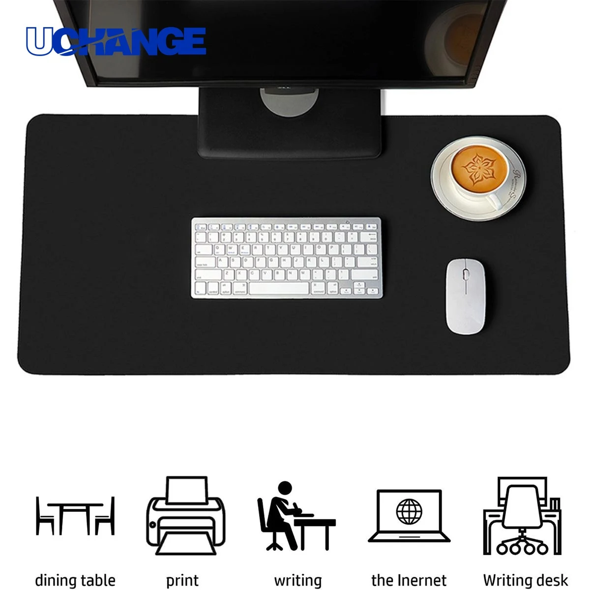 Extended Leather Mouse Pad Mat for Keyboards 1