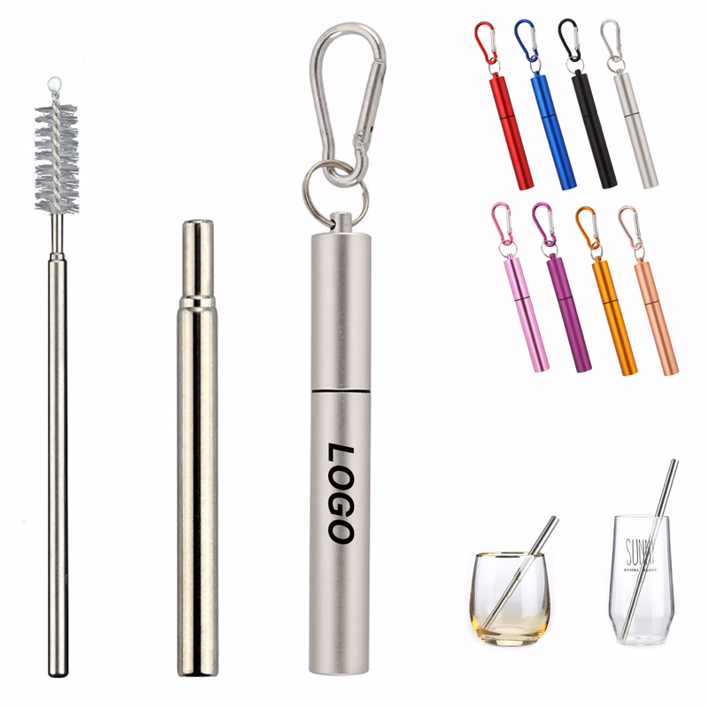 Stainless Steel Drinking Travel Telescopic Straw