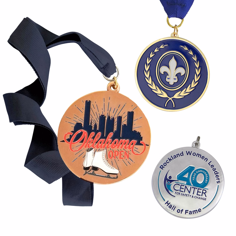 Custom Die Struck Brass Medals (1.75")
