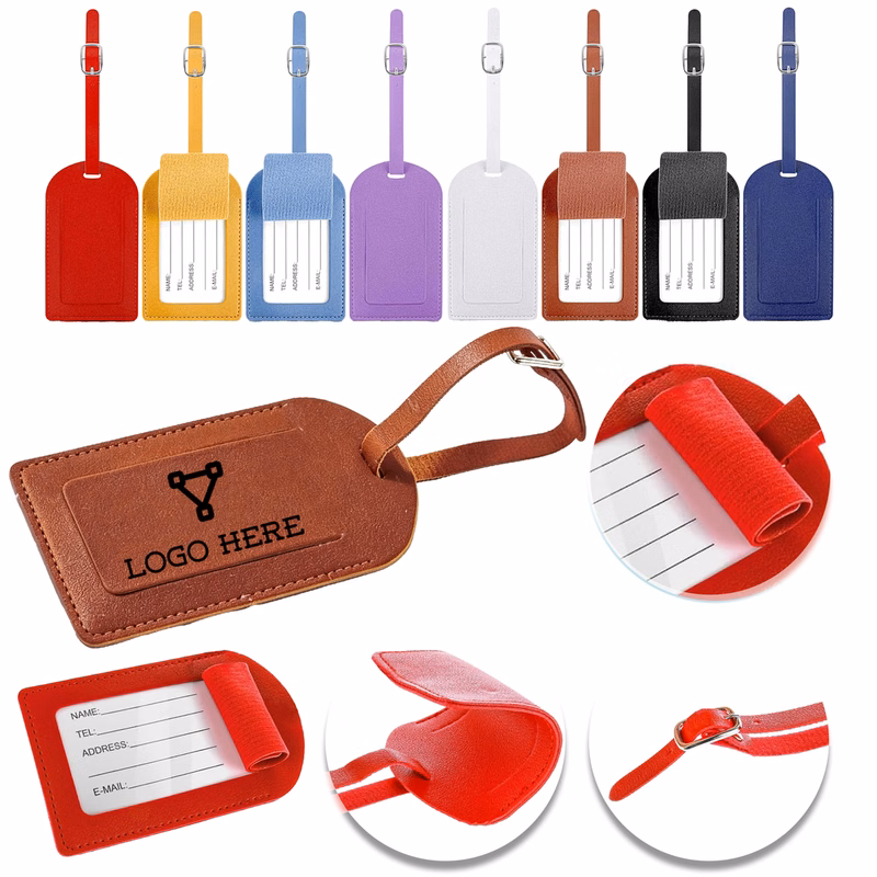 Custom Printed Faux Leather Bag Tag