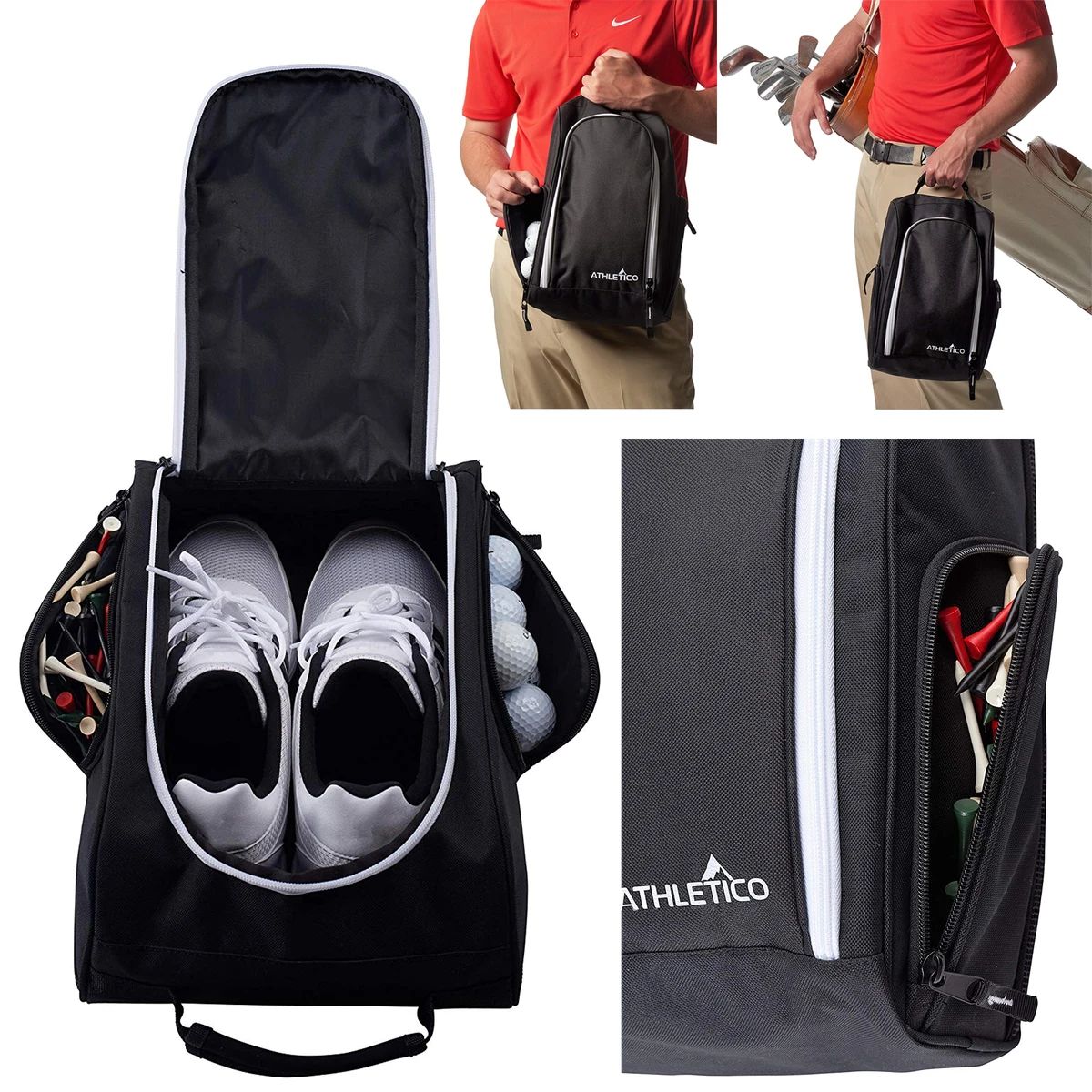 Golf Shoe Bag Zippered Shoe Carrier Bags 1