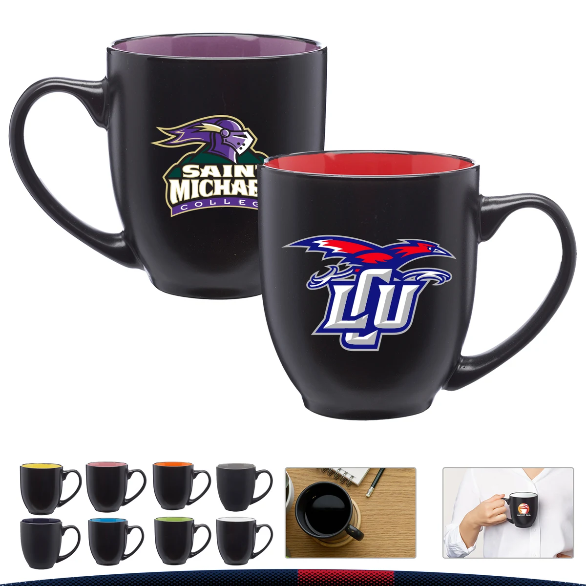 16 oz. Two-Tone Ceramic Mugs 1