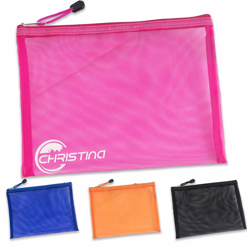A5 Saves Effort Mesh Zipper Bags Storage Pockets
