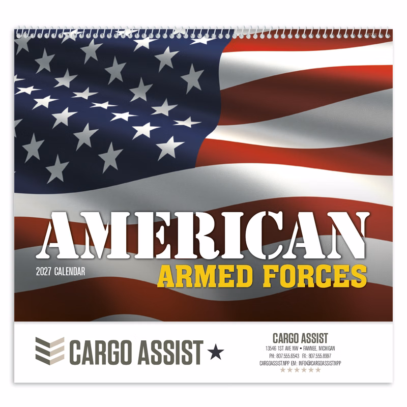 Good Value™ American Armed Forces - Spiral Calendar