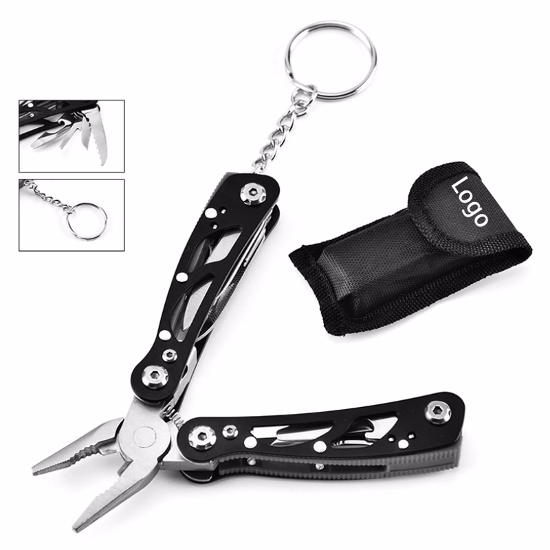 Stainless Steel Folding Pliers Multi-Tool with Key Ring