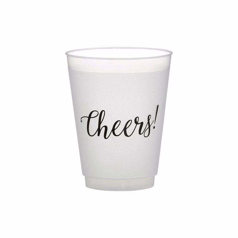 16oz clear frosted plastic cup