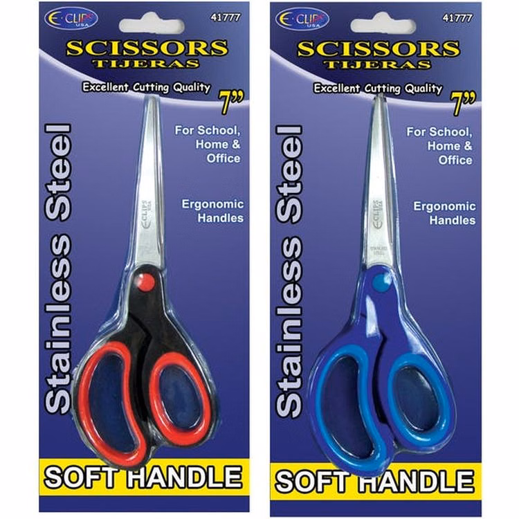 7" Scissors - 2 Colors Comfort Grip