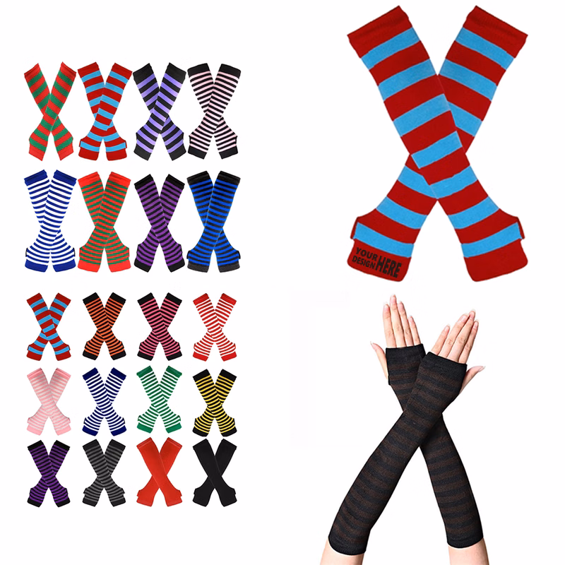 Stylish Knit Arm Warmer Gloves