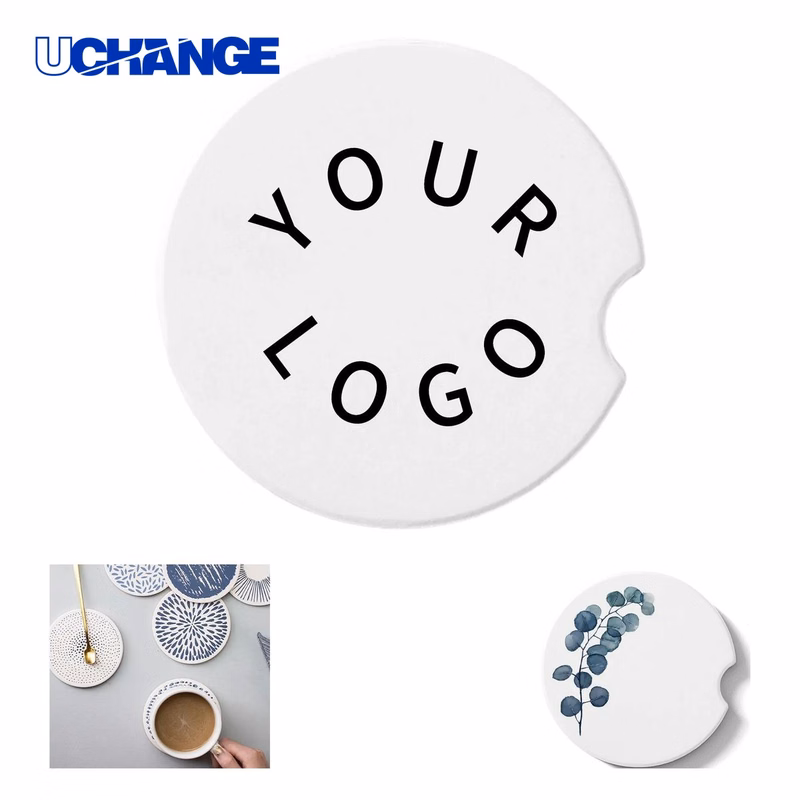 Round Ceramic Coaster for Vehicle Cup Holders