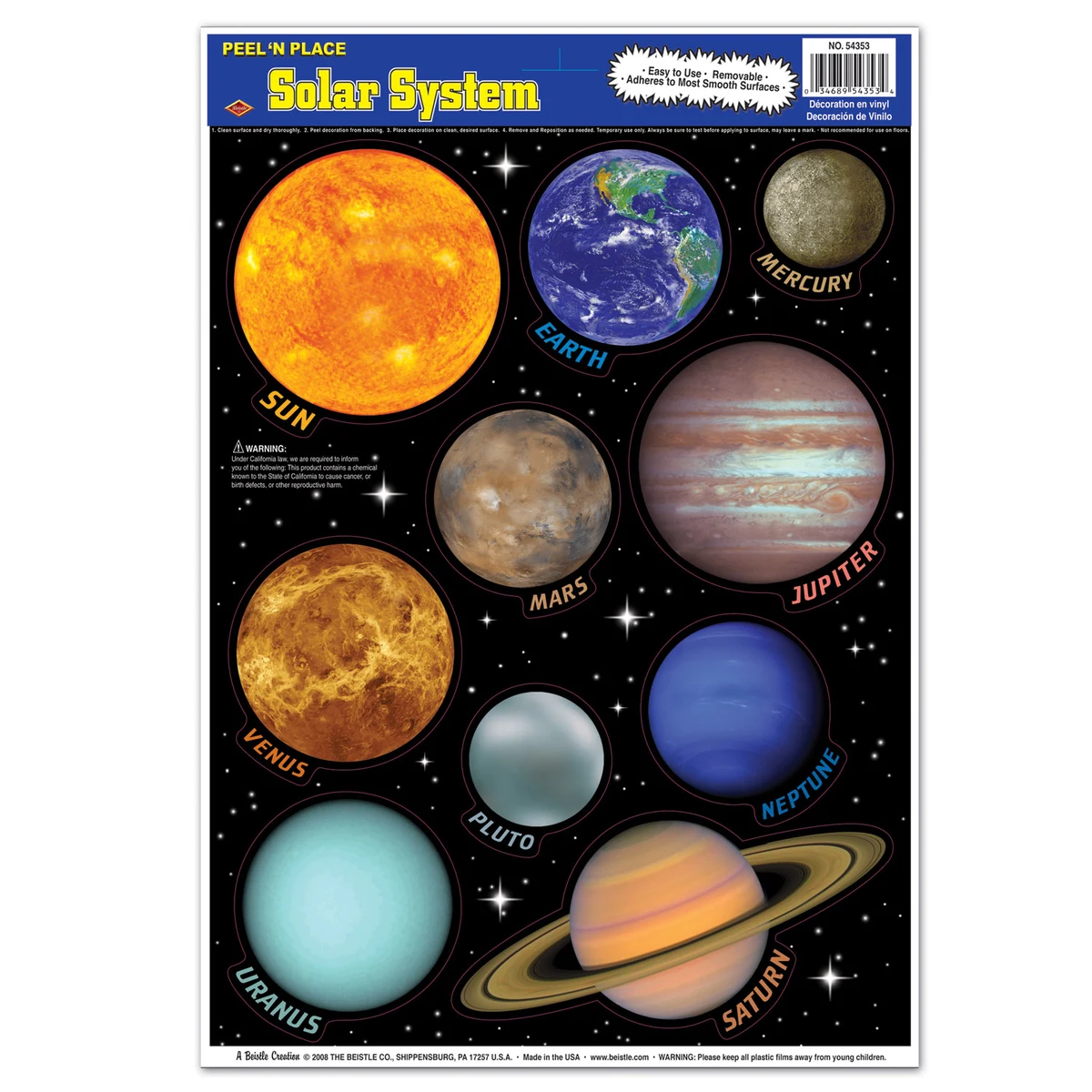 Solar System Peel 'N Place 1