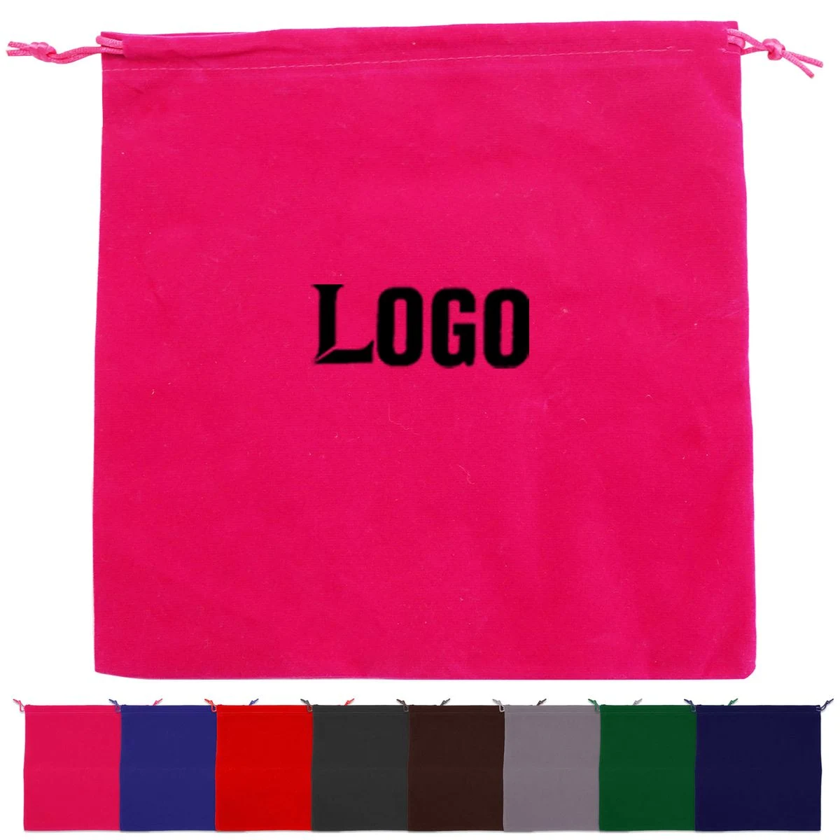 Portable Multi Color Plush Drawstring Pouch Soft Bag Customizable Design 1