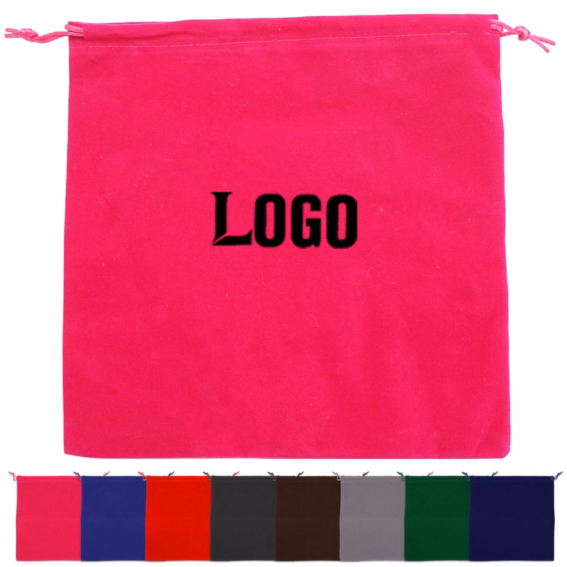 Portable Multi Color Plush Drawstring Pouch Soft Bag Customizable Design