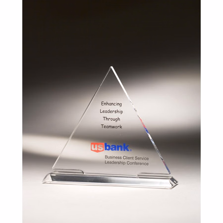 4" Triangle Mini Acrylic Award