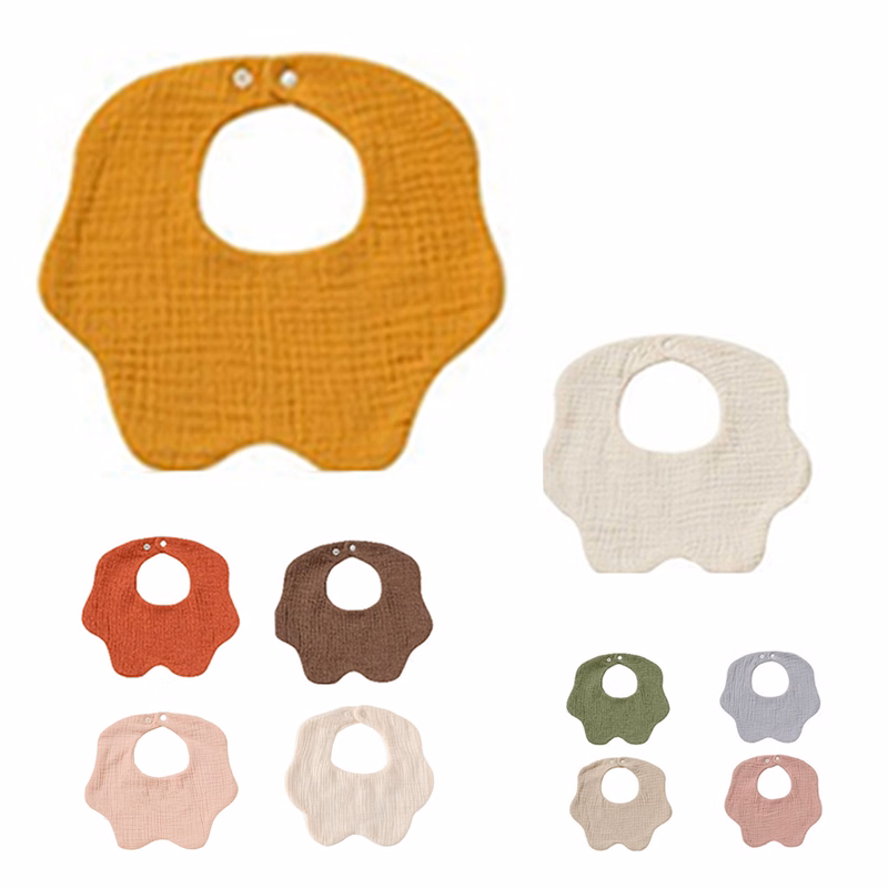 Petal Shape 95% Cotton Baby Bib