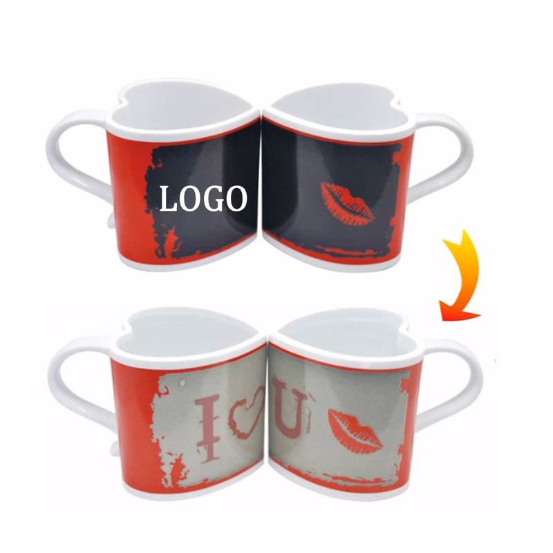Love Heart Shaped Heat Changing Mug