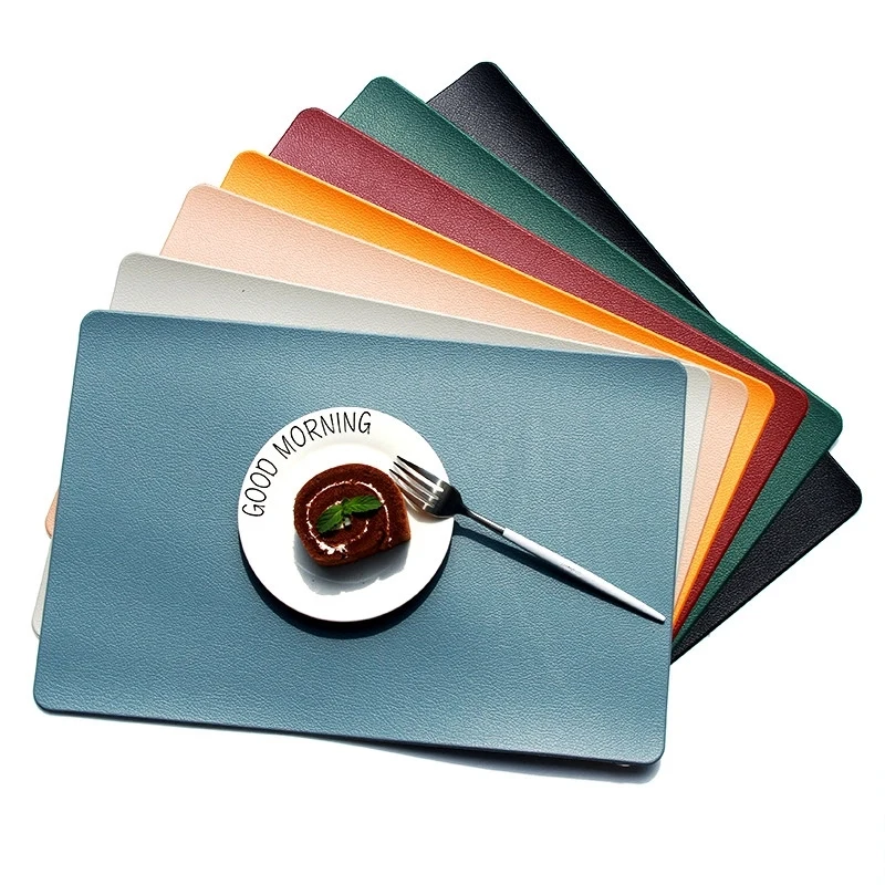 Two Color Nordic Leather Mat MOQ 100PCS 1