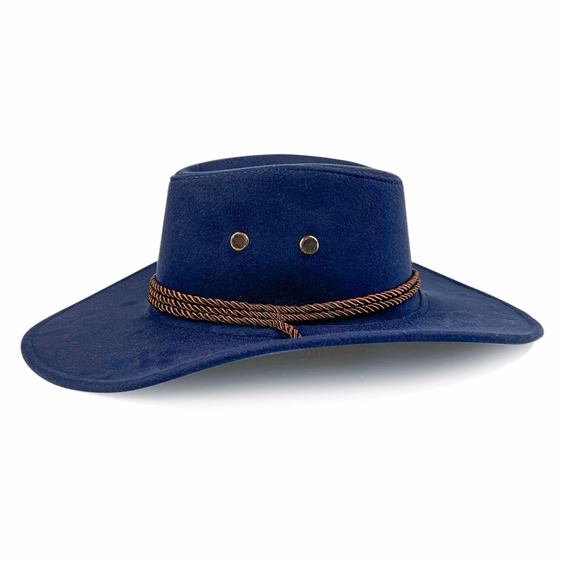 Breathable Suede Cowboy Hat for Sun Safety