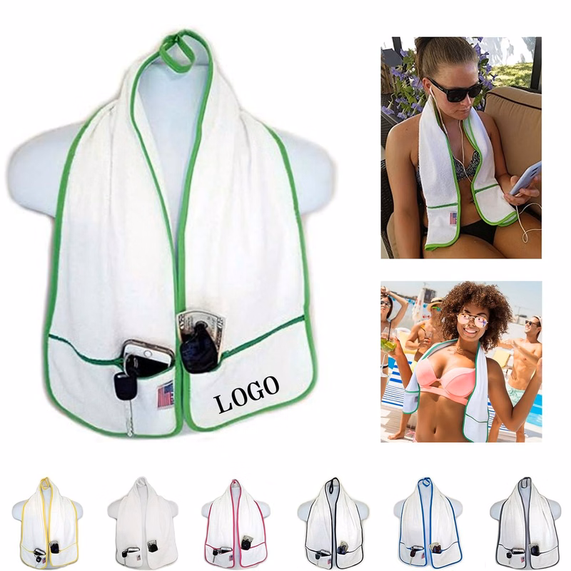 Zipper Pockets Hold Sports Towel