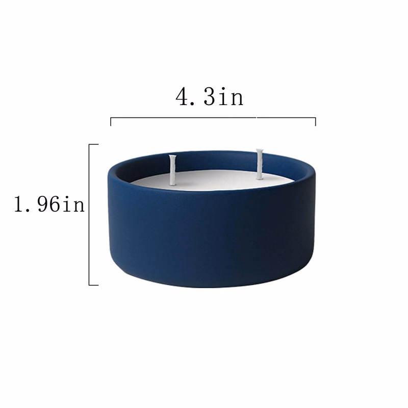 Simple matte ceramic candle container