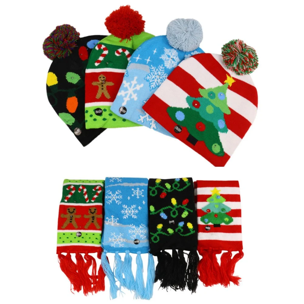 Christmas Led Cap/Scarf Set 1