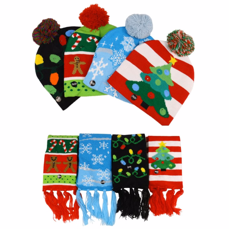 Christmas Led Cap/Scarf Set