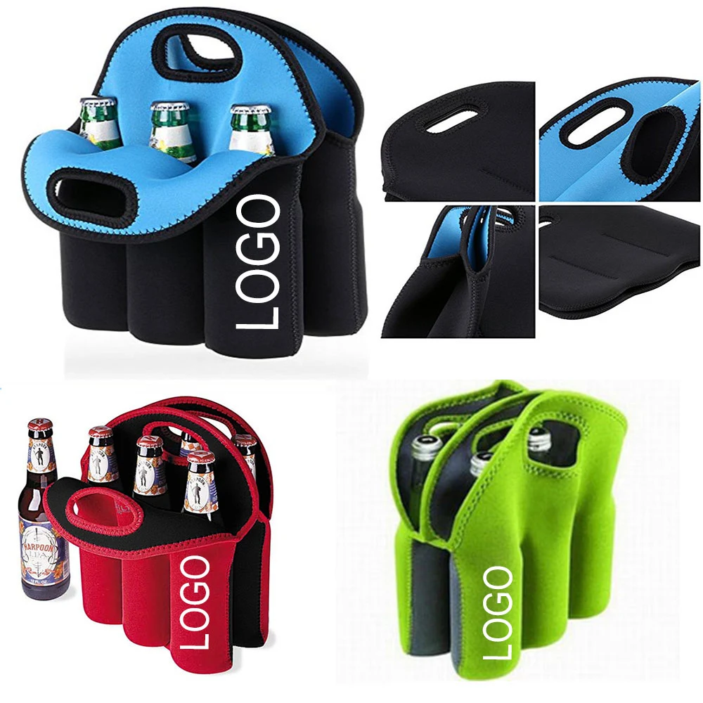 6-Pack Wine Bottle Neoprene Tote Bag 1